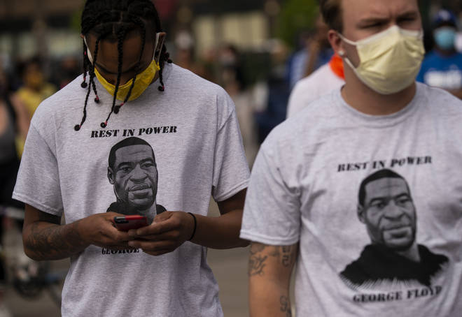 'I Can't Breathe' protest in Minneapolis as people call for justice for George Floyd