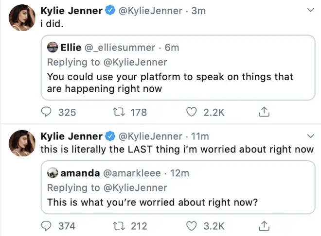 Kylie Jenner claims this is the last thing she wanted to have to address