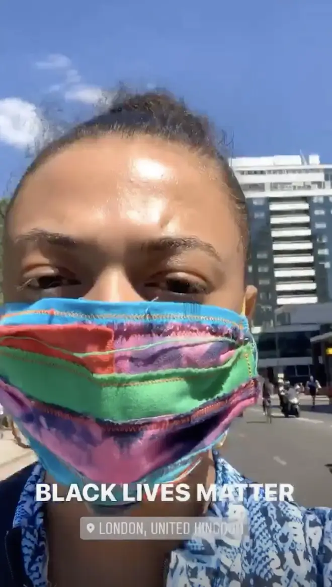 Mahalia takes to the London streets protest against racism