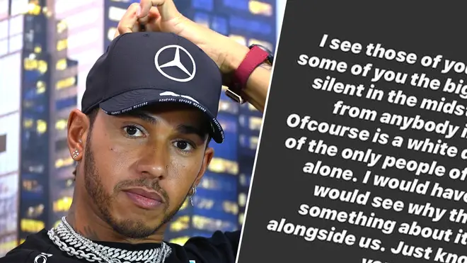 Lewis Hamilton slammed those in his industry who hasn't spoken out about the death of George Floyd.