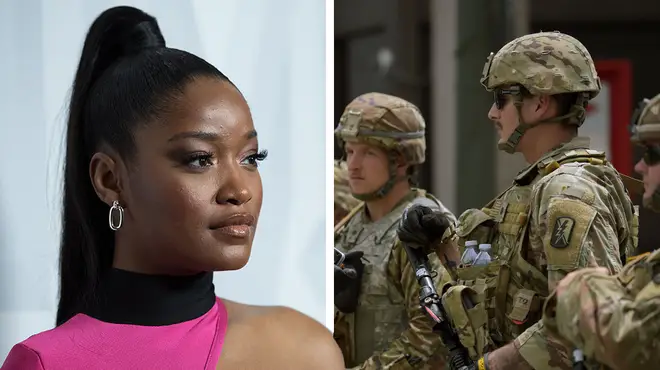 Keke Palmer, 26, plead with soldiers during her powerful Black Lives Matter speech