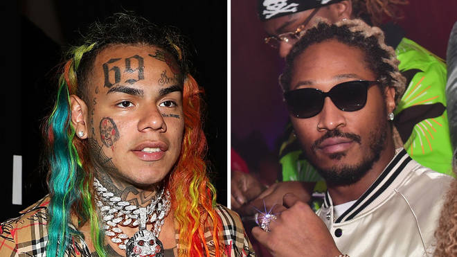 Tekashi 6ix9ine has taken aim at Future for "not taking care of his kids" during an Instagram Live.