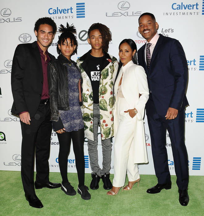 Willow Smith - pictured here with half brother Trey Smith, brother Jaden Smith, mother Jada Pinkett-Smith and father Will Smith - posted for the first time since the claims surfaced.