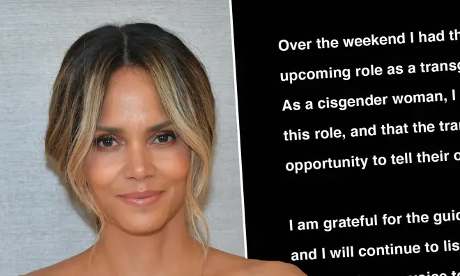 Halle Berry has apologised after considering playing the role of a transgender man.