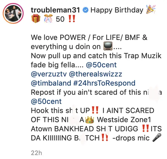 T.I challenges 50 Cent to a 'Versus' battle on Instagram