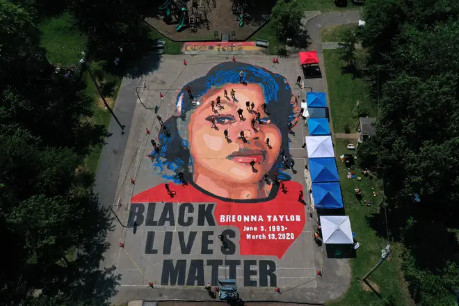 Mural dedicated to Breonna Taylor painted in Chambers Park, Annapolis