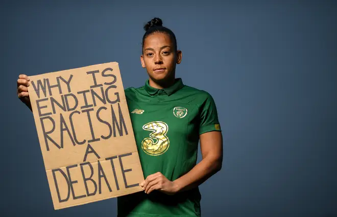Republic of Ireland and Brighton & Hove Albion footballerr Rianna Jarrett has been supporting the Black Lives Matter movement