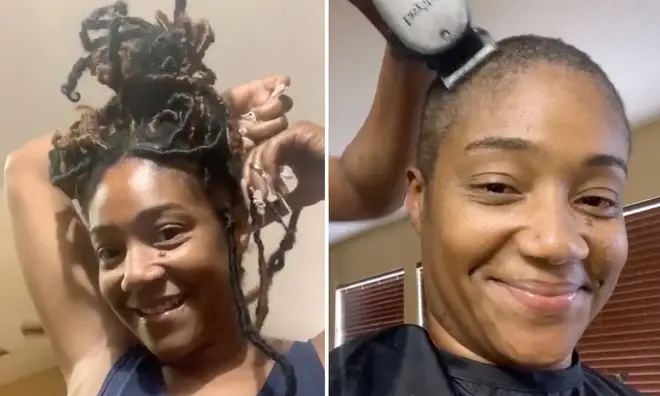 Tiffany Haddish explained why she shaved her head on Instagram Live this week.