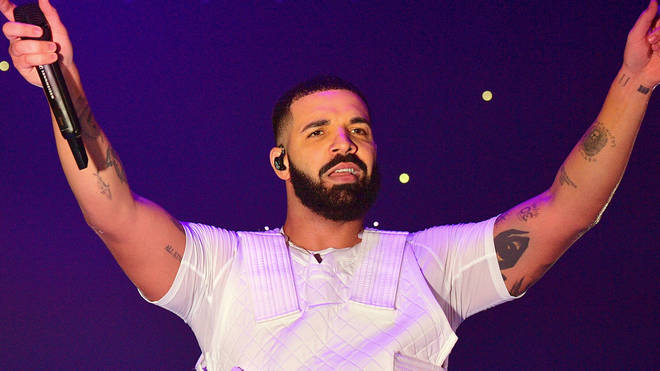 Drake performing in Chicago.