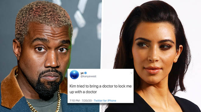 Kanye West claims wife Kim Kardashian tried to 'lock him up with a doctor'
