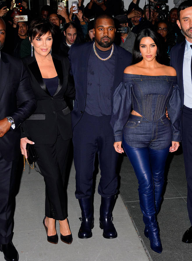 West launched into a Twitter tirade against Kris Jenner (left), the mother of his wife Kim Kardashian (right).