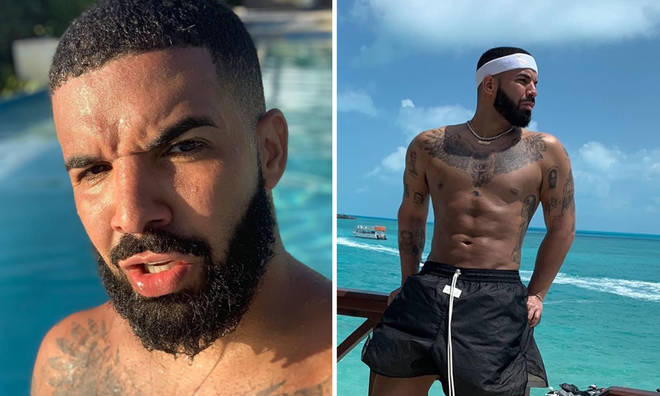 Drake's plane was leaving Barbados after a vacation when a photographer spotted a message underneath it.
