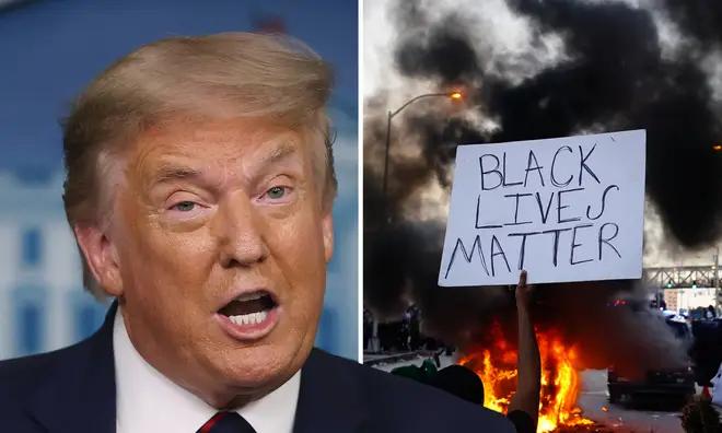 Donald Trump has placed the blame on Black Lives Matter demonstrations over the US's COVID-19 spike.