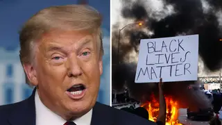 Donald Trump has placed the blame on Black Lives Matter demonstrations over the US's COVID-19 spike.