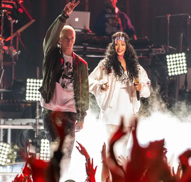 Fans think long-time collaborators Eminem and Rihanna have worked on a new song together.