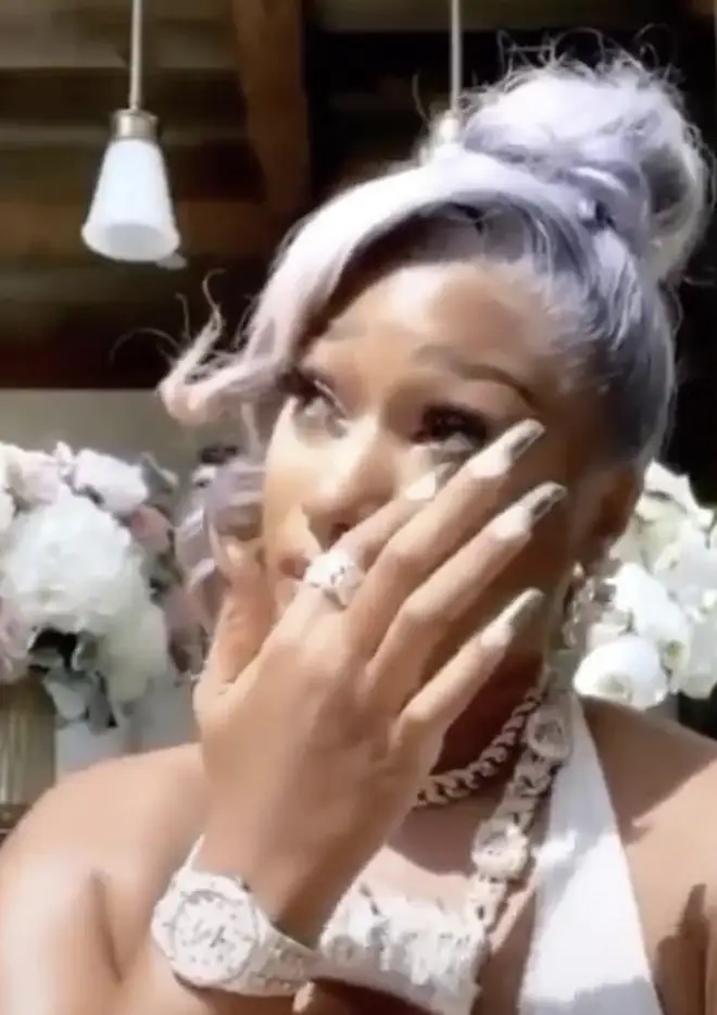 Megan Thee Stallion breaks down in tearful video, while addressing being shot in the feet