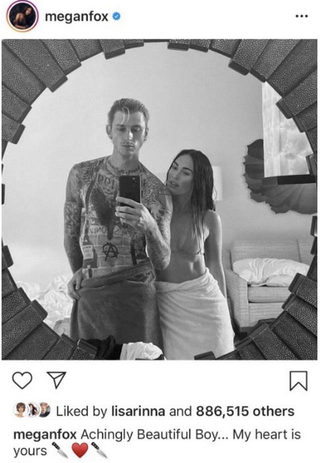 Megan Fox shares sweet photo with boyfriend Machine Gun Kelly