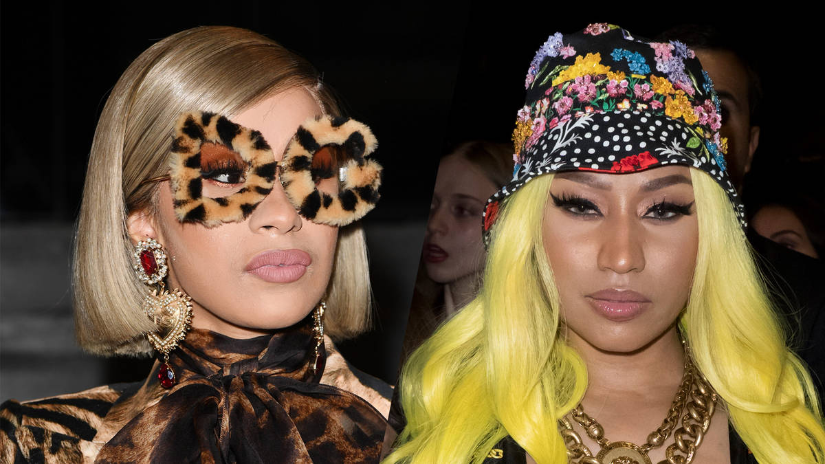 Cardi B & Nicki Minaj Both Attended Milan Fashion Week Following Their ...