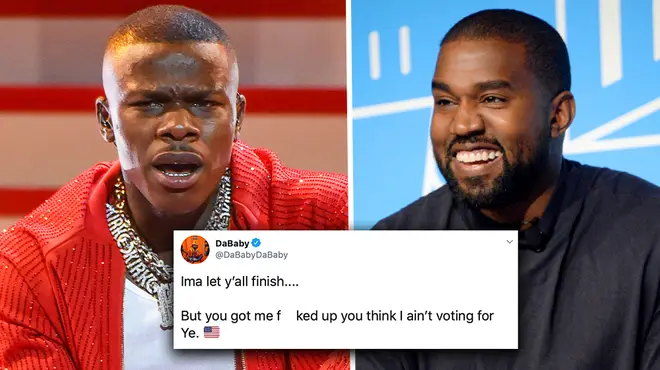 DaBaby dragged by fans after admitting he’s voting Kanye West for President