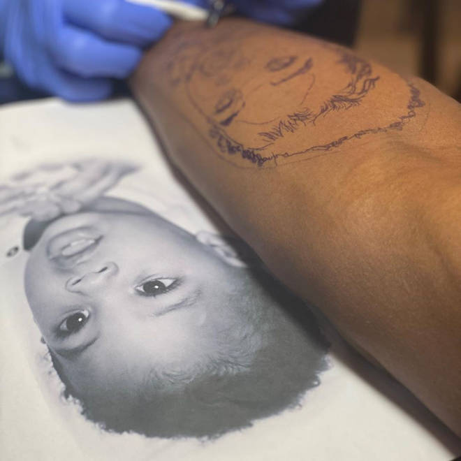 Trey Songz documented the process of his new tattoo.