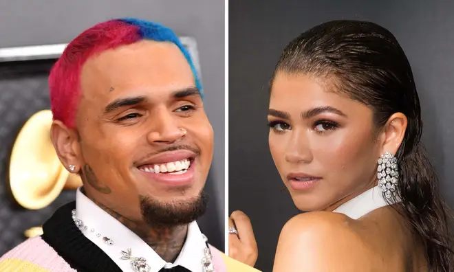 Chris Brown begs Zendaya to drop "fire" unreleased music video