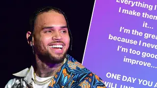 Chris Brown hails himself "the greatest" in passionate speech