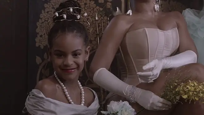 Blue Ivy, 8, sings her mother's verse with her as she star's in the music video