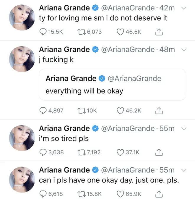 Ariana Grande on Twitter.