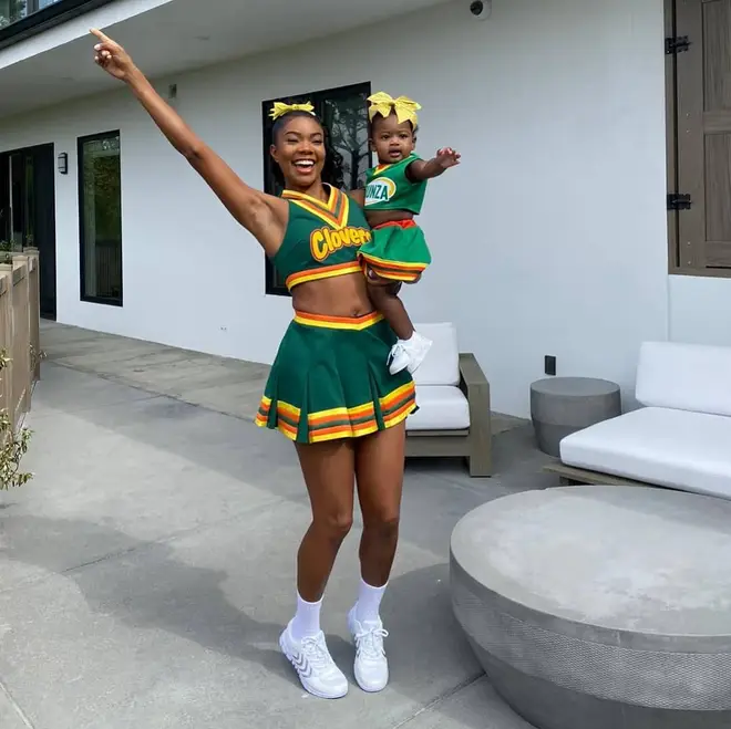 Union and her adorable daughter Kaavia wore matching Clovers outfits as a nod to her starring role.