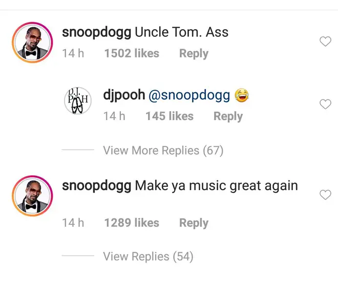 Snoop Dogg Responding To Kanye West Image On Instagram