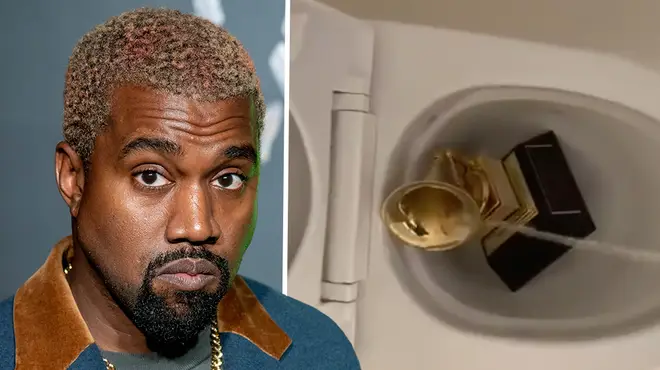 Kanye West urinates on Grammy Award in shock video, fans react
