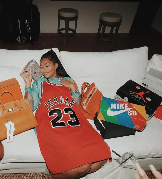 The star was gifted two Birkin bags and a Chanel purse for her birthday, likely by her new boyfriend Karl-Anthony Towns.