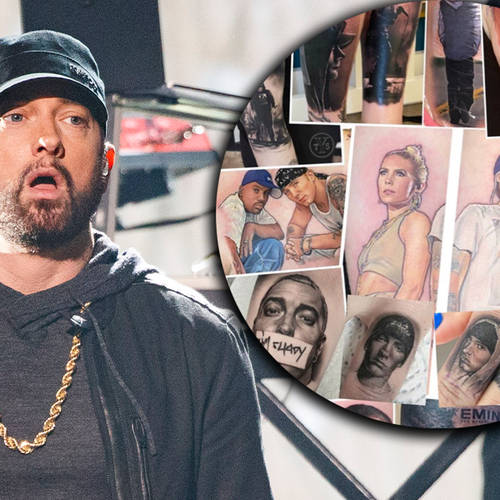Eminem superfan reveals record-breaking 16 tattoos of rapper’s face