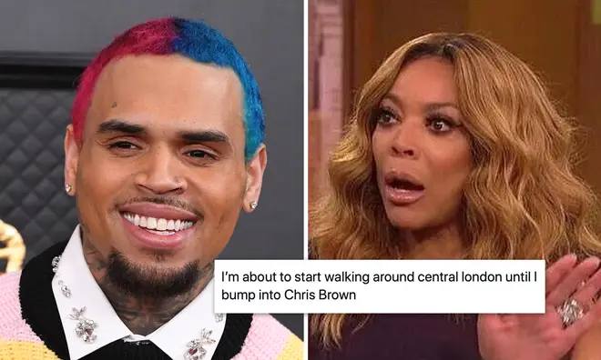 Chris Brown spotted in London and fans are losing it.