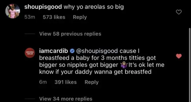 Cardi B claps back at troll dissing her nude photo