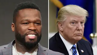 50 Cent encourages fans to vote for Donald Trump.