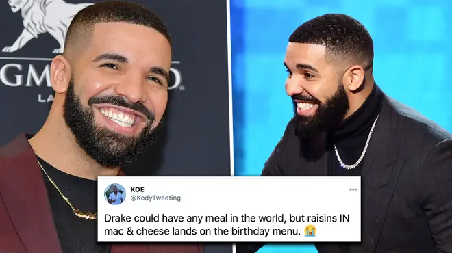 Drake roasted over odd food choice on birthday party menu