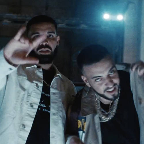Drake and French Montana in the music video for 'No Stylist'.