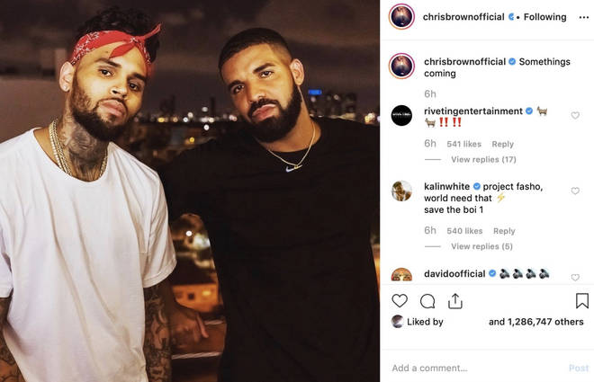 Chris Brown sparks joint project with Drake rumours