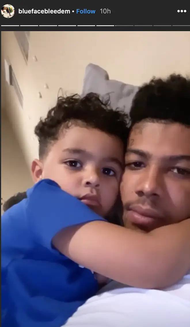 Blueface later uploaded a video to his Instagram wishing his fans a Happy Thanksgiving with his son.
