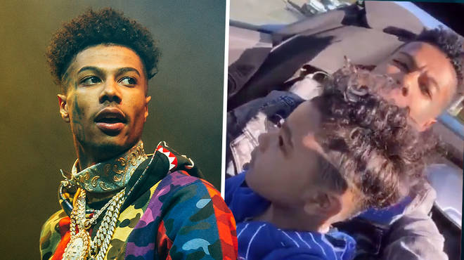 Blueface slammed for letting son, 3, drive his car