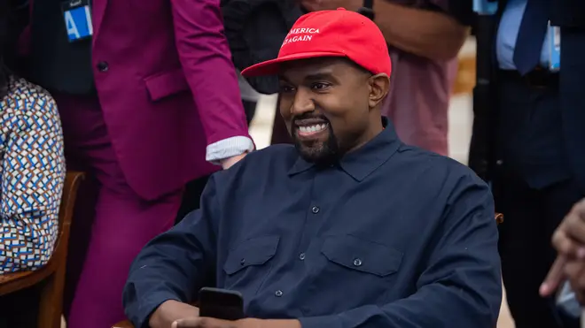 Kanye West in the White House, meeting with Donald Trump