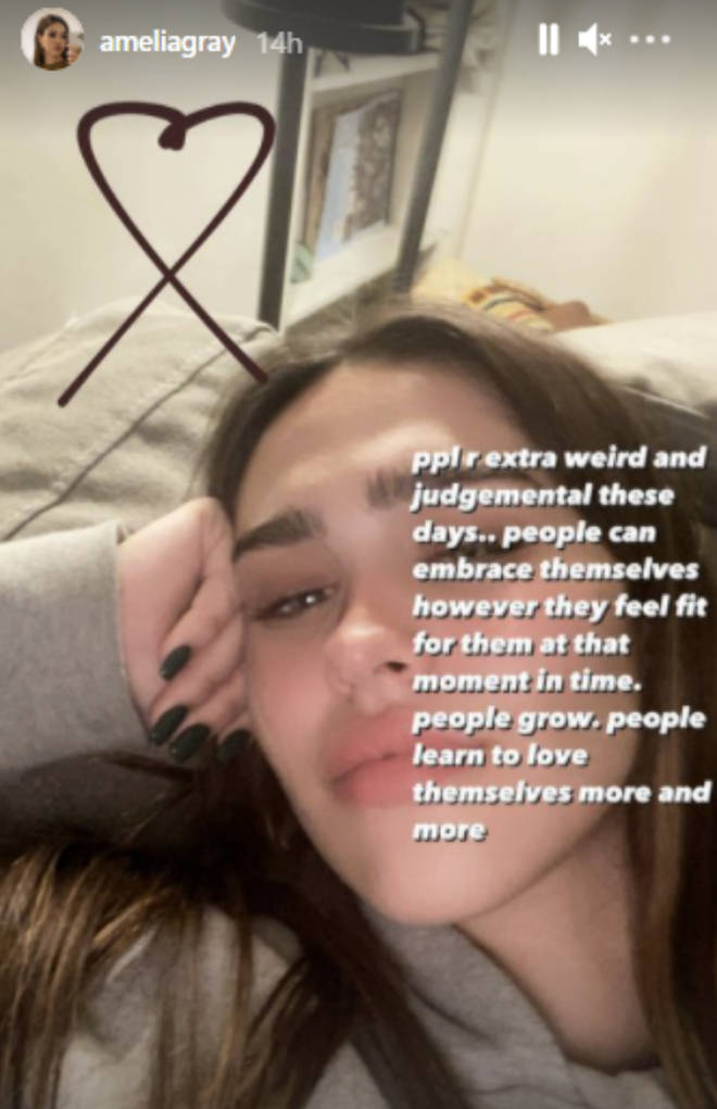 Amelia Hamlin hit back at the criticism of her relationship.