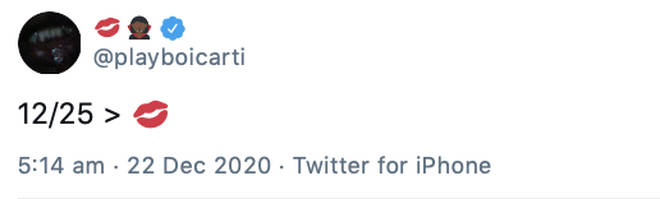 Playboi Carti reveals his album release date on Twitter