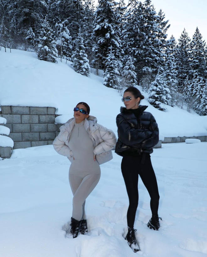 Kylie Jenner and sister Kendall enjoyed a snow-filled getaway for New Year's Eve.