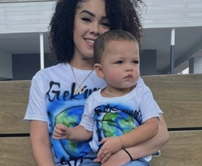 Jenesis Sanchez shares images with baby Gekyume