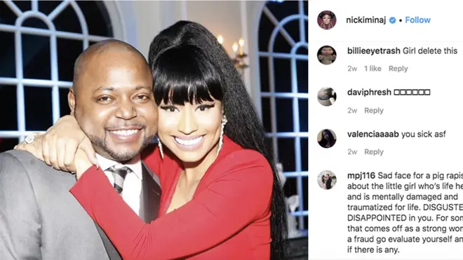 Nicki Minaj received backlash after sharing an image with her brother, Jelani
