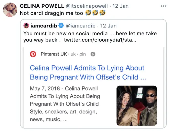 Celina Powell responds to Cardi B addressing her Offset claims on Twitter