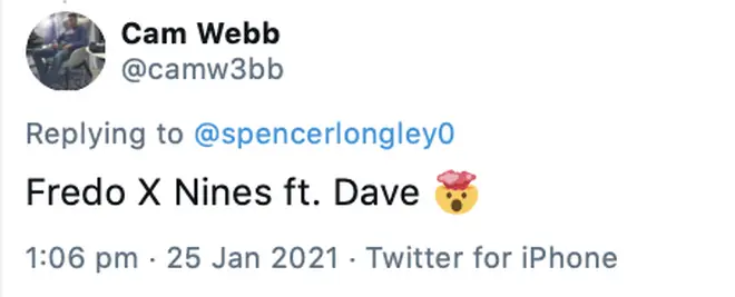 A fan suspects there will be a feature from Santan Dave on the mixtape