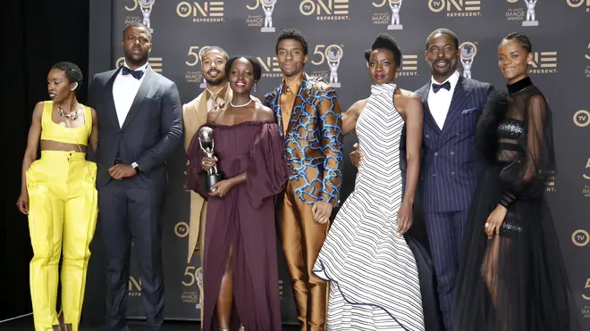 The "Black Panther" cast won two awards at the 50th NAACP Image Awards in 2019